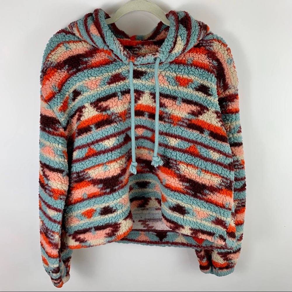 SOLD tribal print sherpa